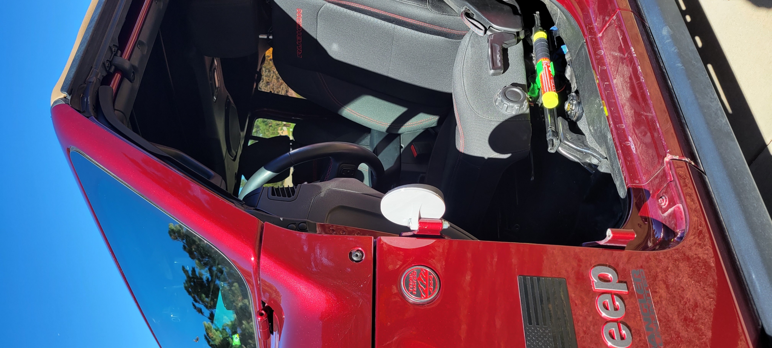 Jeep doors off mirror mount