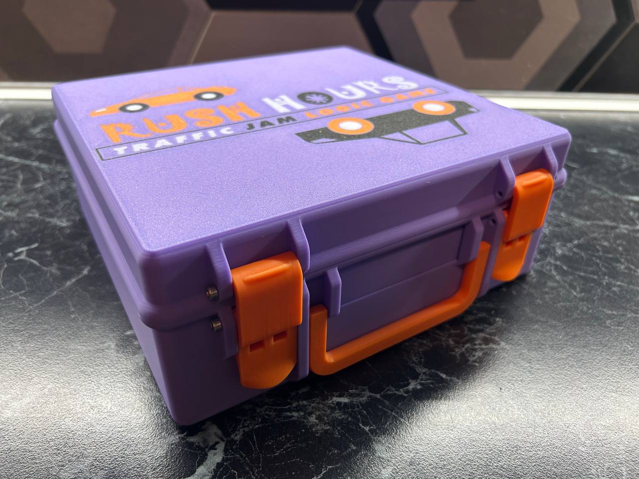 Travel box for Rush hour logical game with cars