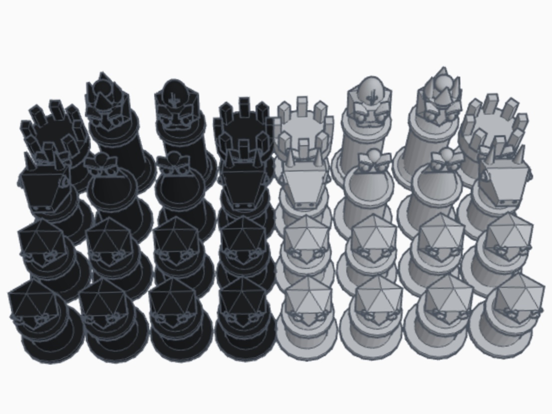 Cartoon Style Chess Set