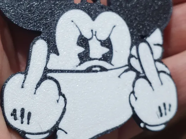 Mickey fingers up keychain