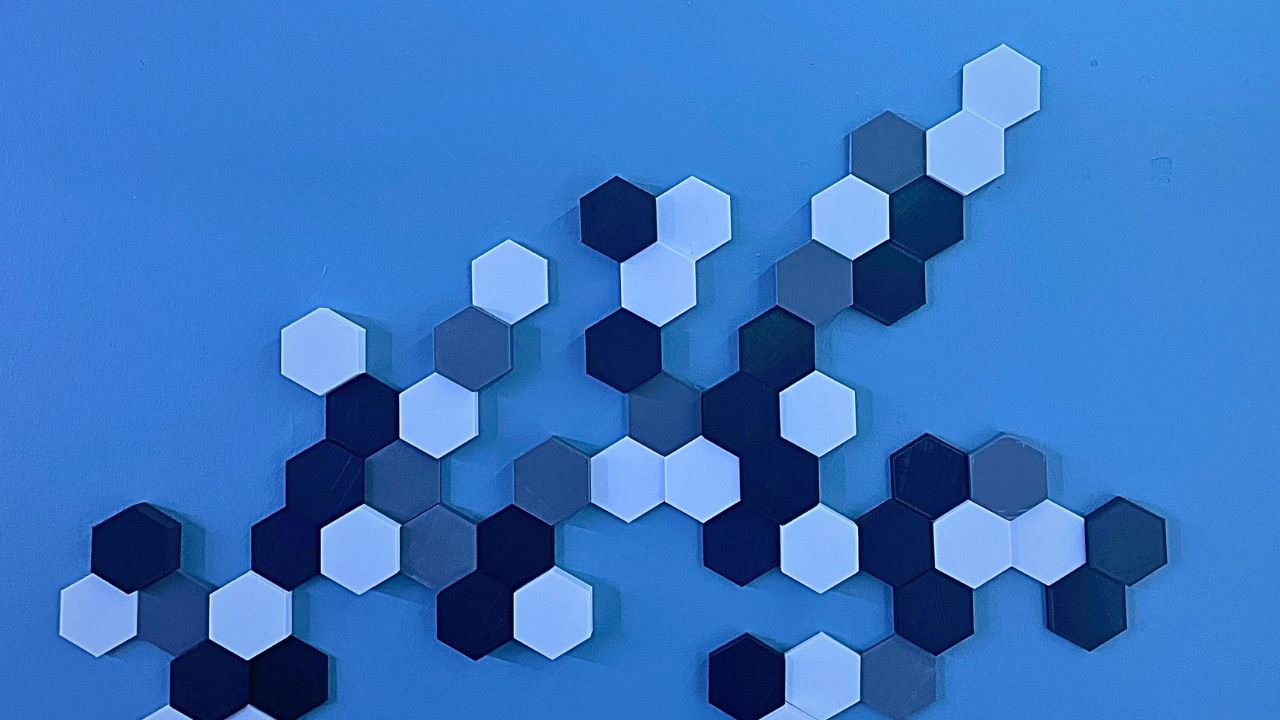 hexagon wall art
