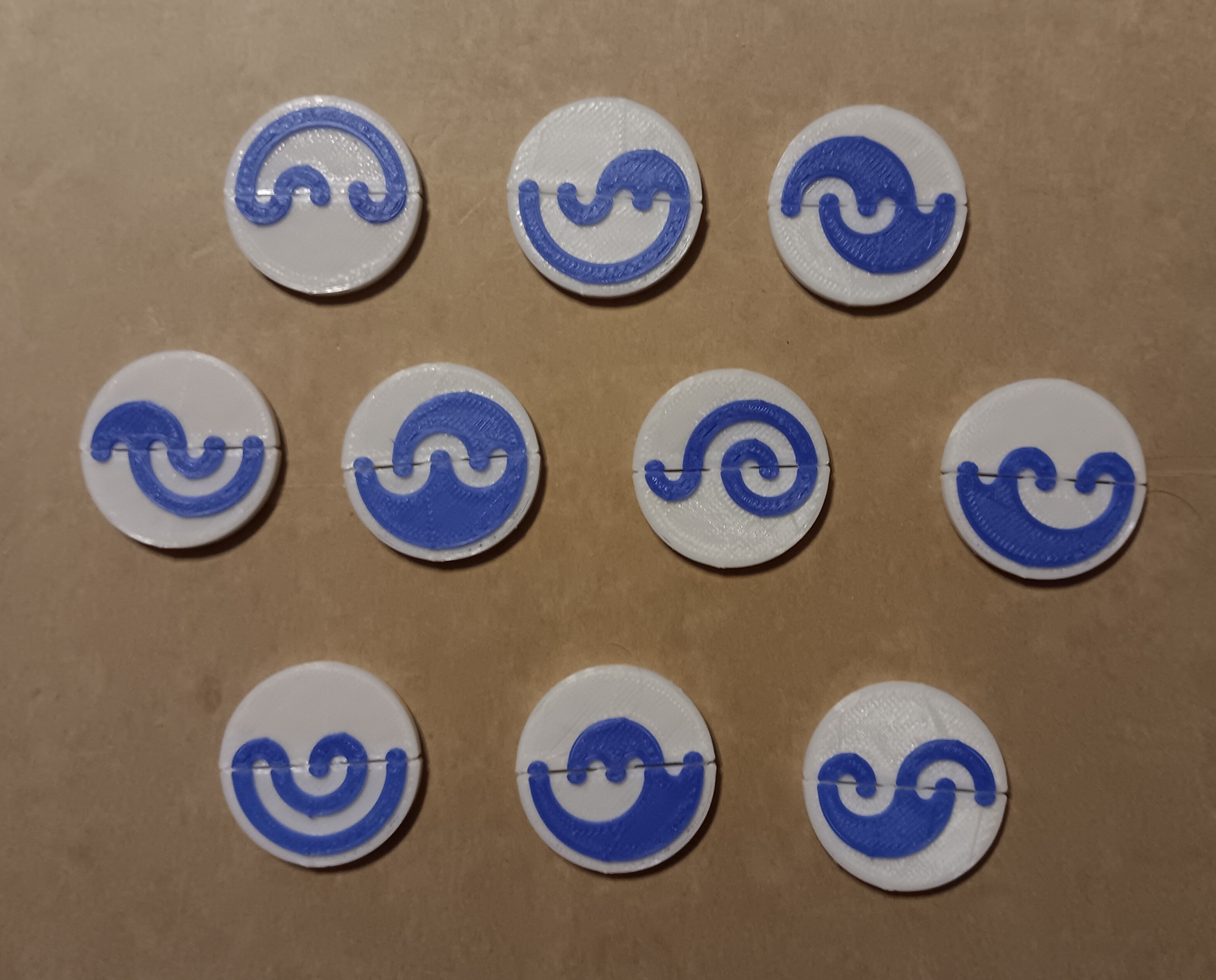 Connected curves puzzle (20 pieces)