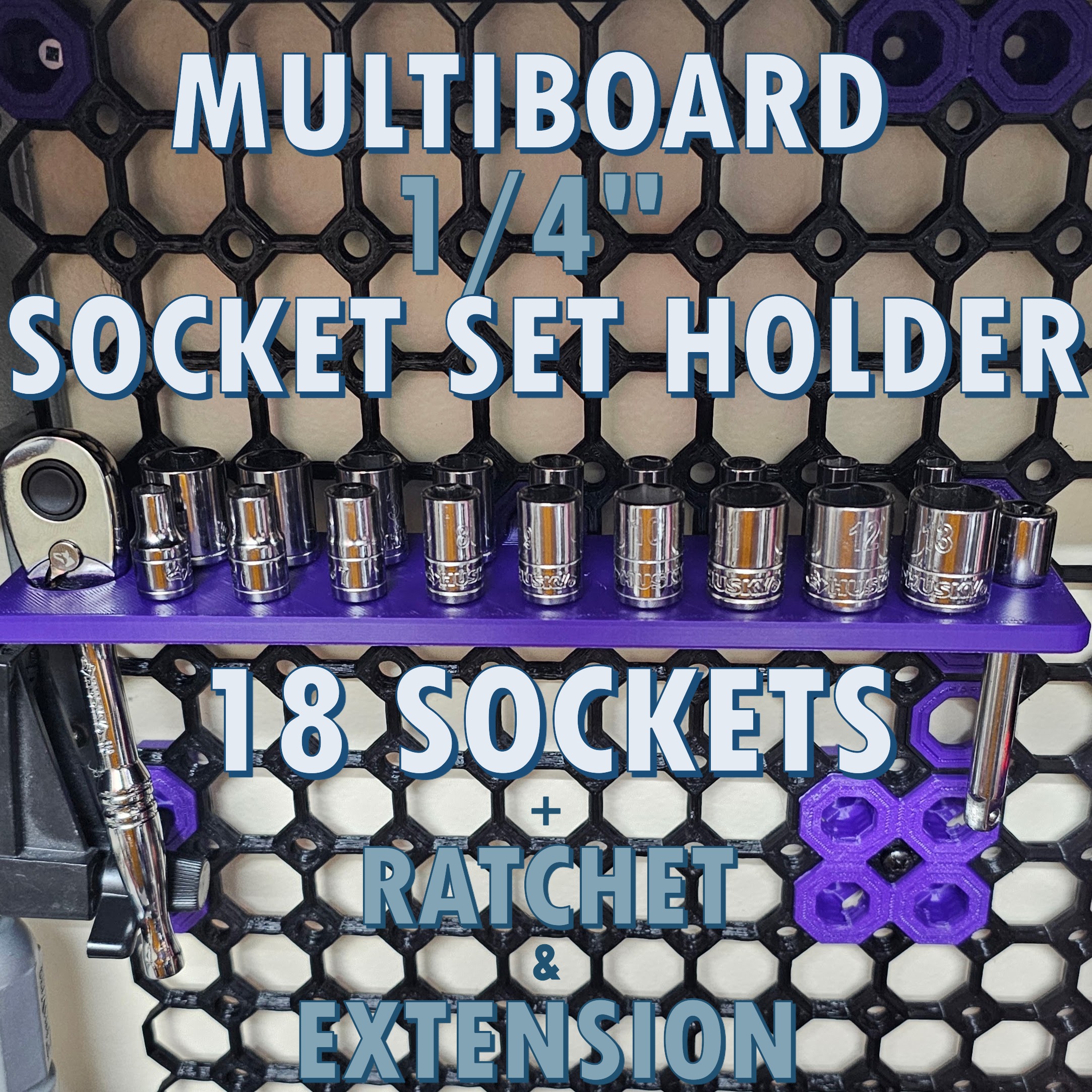 Multiboard 1/4" Ratchet Set Holder