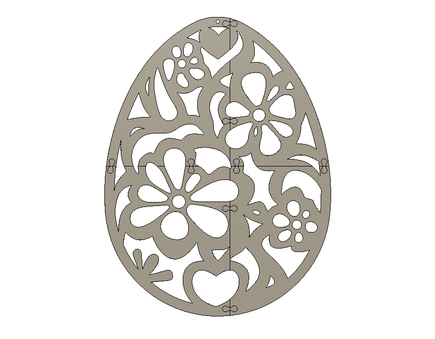 Miniatura 4 do modelo 3D Window decoration - Easter flower egg