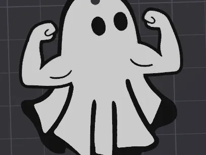 Ripped Ghost Keychain v2