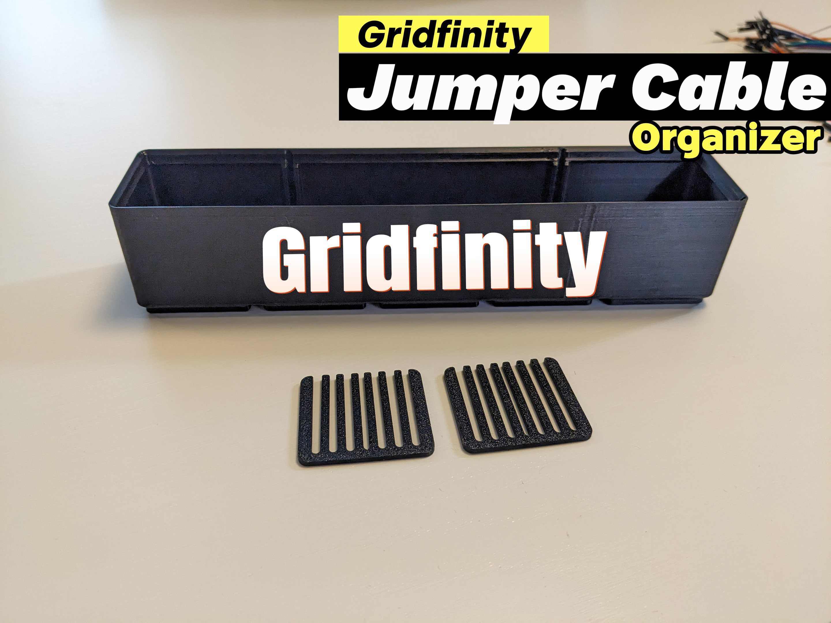 Gridfinity Jumper Cable Holder Organizer