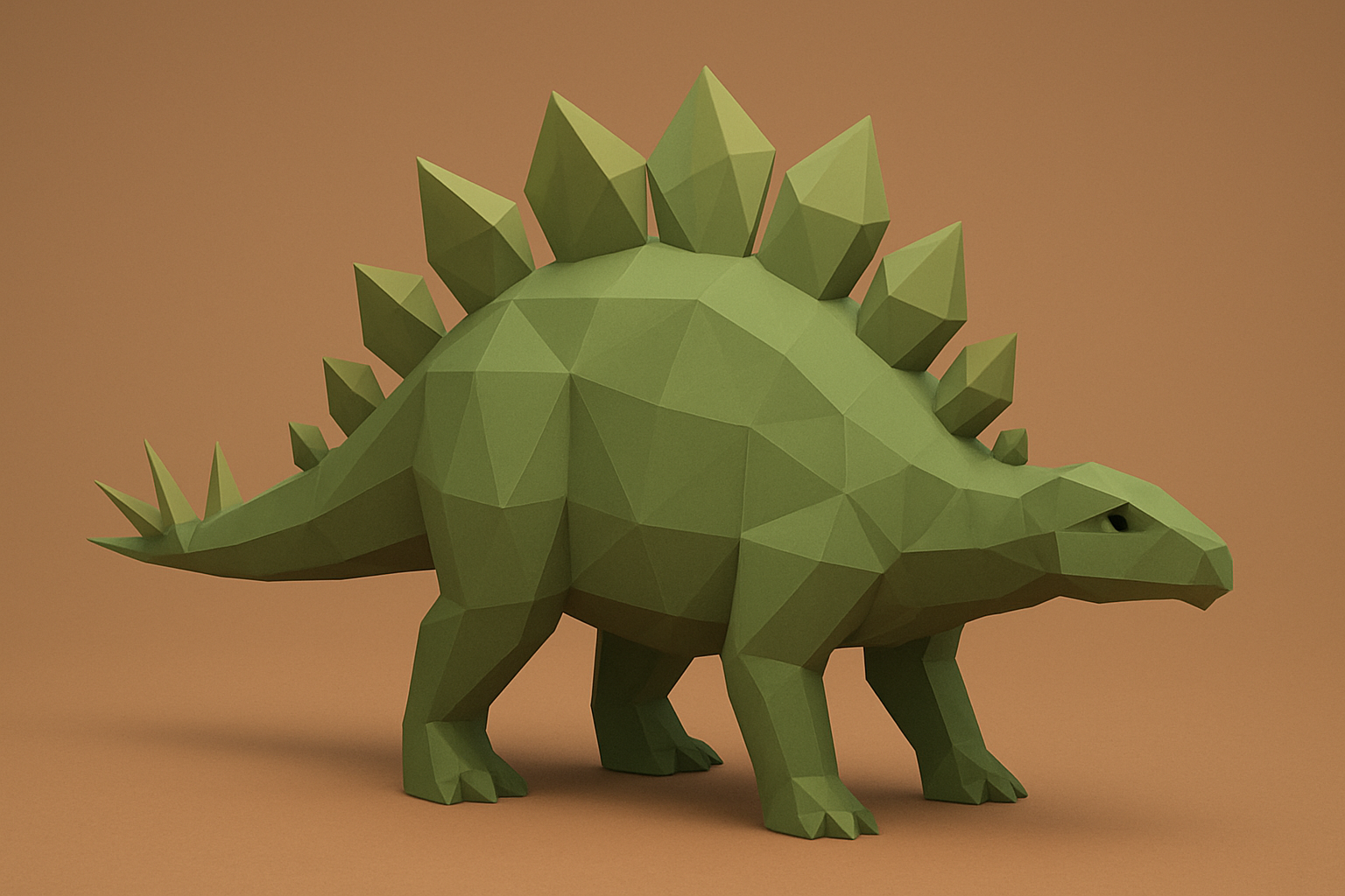 Low poly stegosaurus