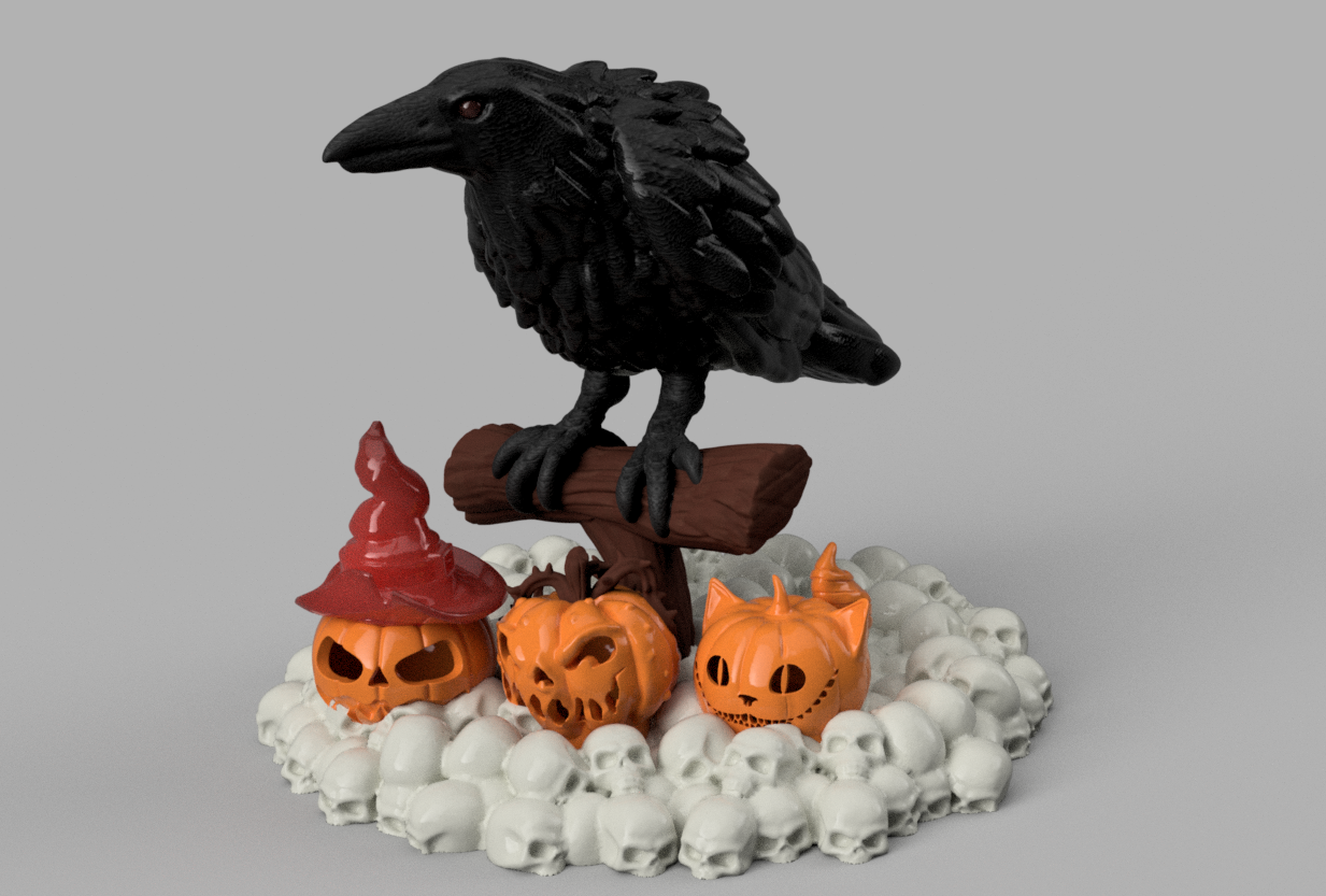 Halloween Raven by jonasrh | Download free STL model | Printables.com