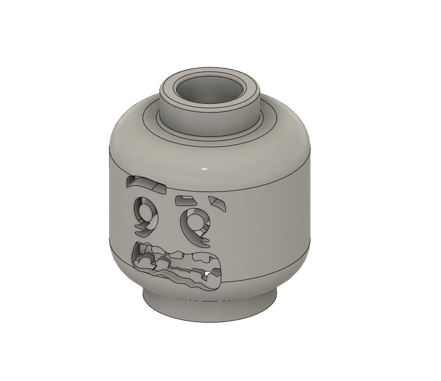LEGO Zombie Head by Tyler Nielsen Download free STL model