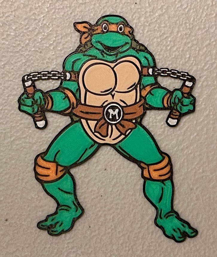 Multicolor TMNT Michelangelo Magnet