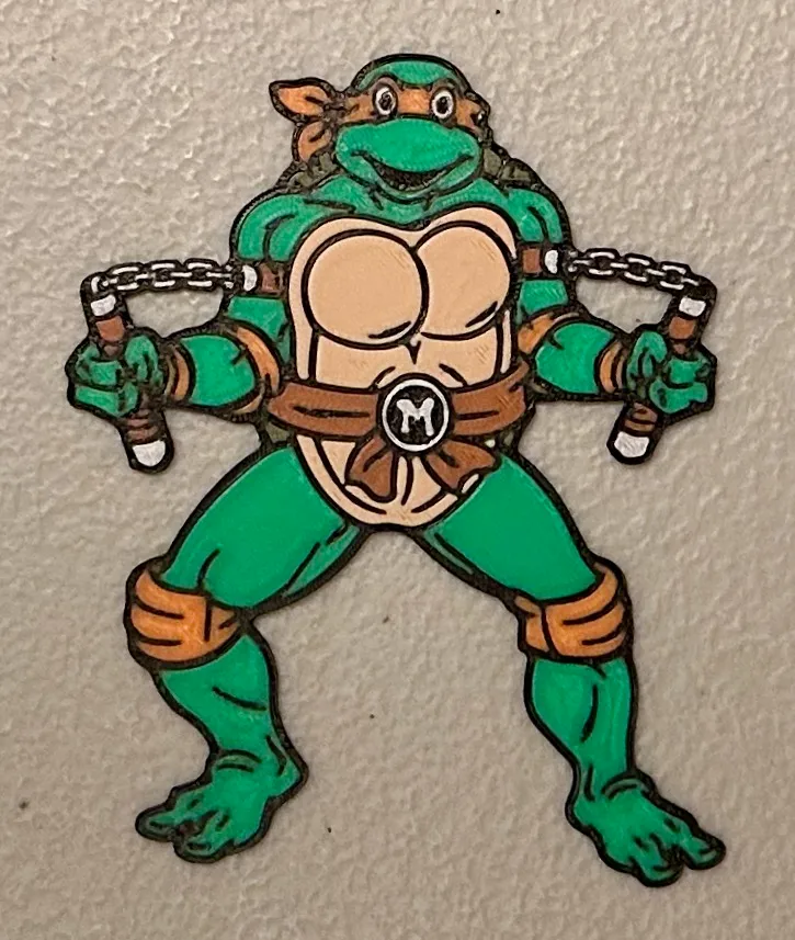 Multicolor TMNT Michelangelo Magnet by wotfan69 | Download free STL ...