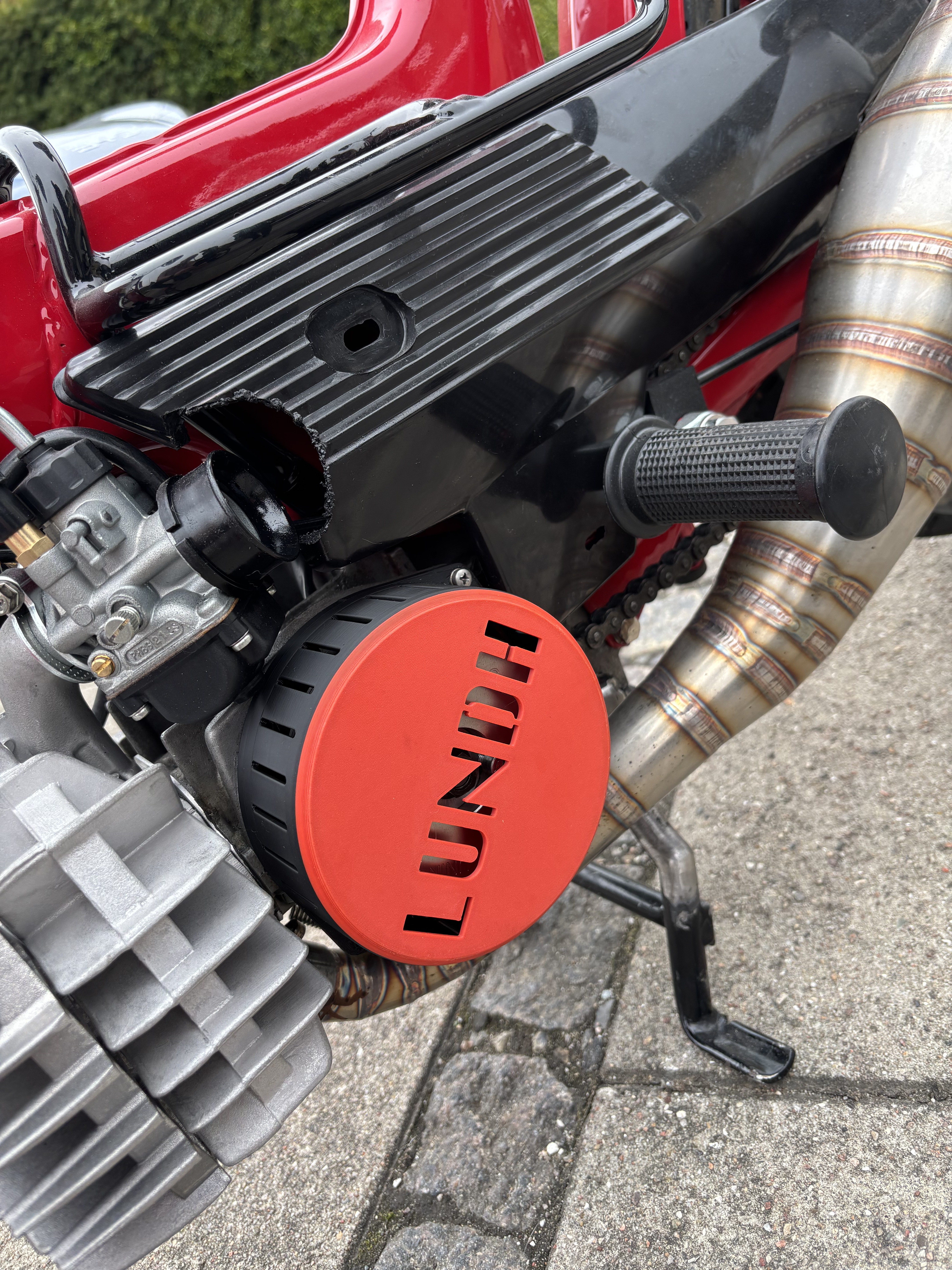 Vented flywheel cover for Puch Maxi E50