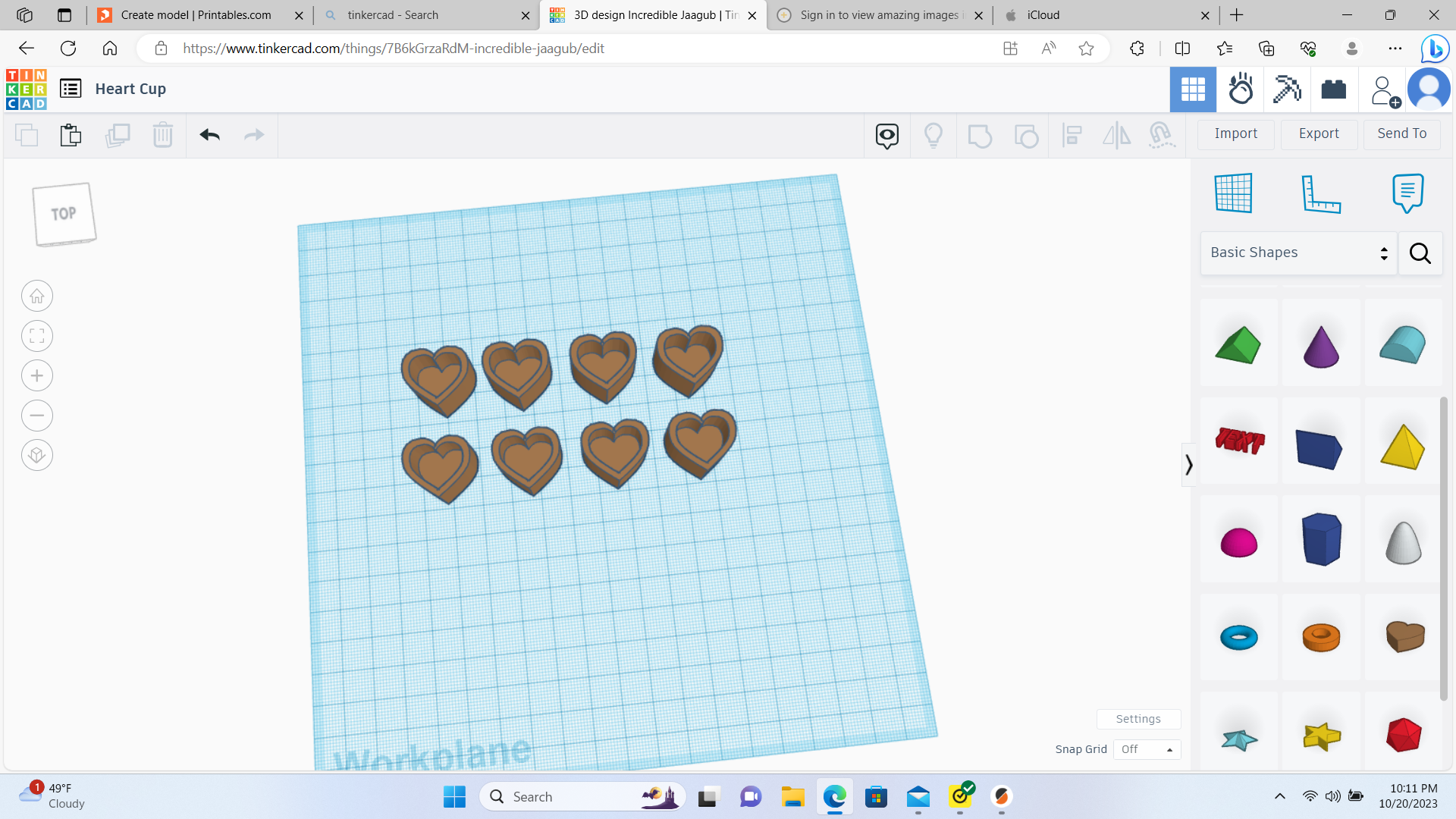 Heart Tattoo Cups/Ink Well