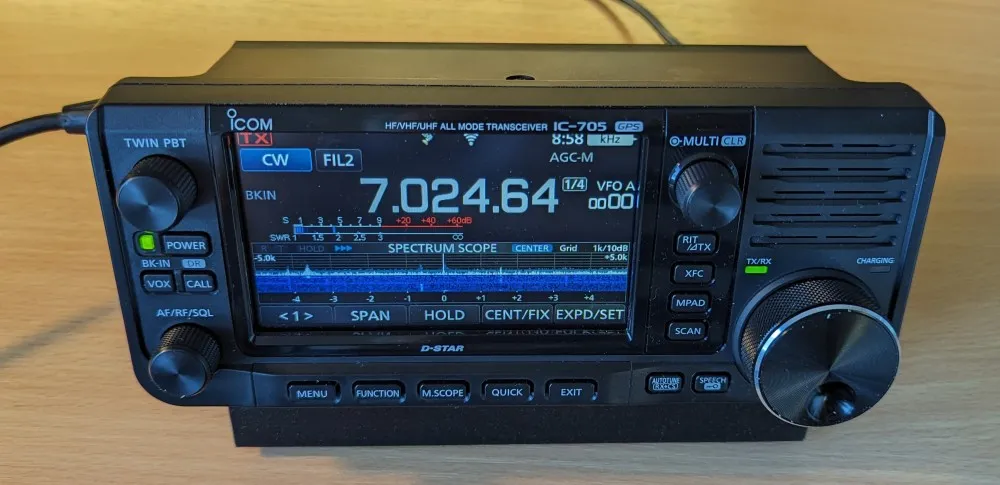 Icom IC-705 table stand by OK1HRA | Download free STL model