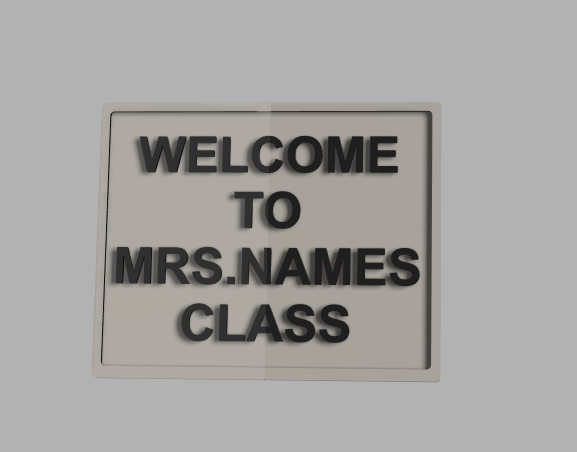 Parametric Teachers Door Sign