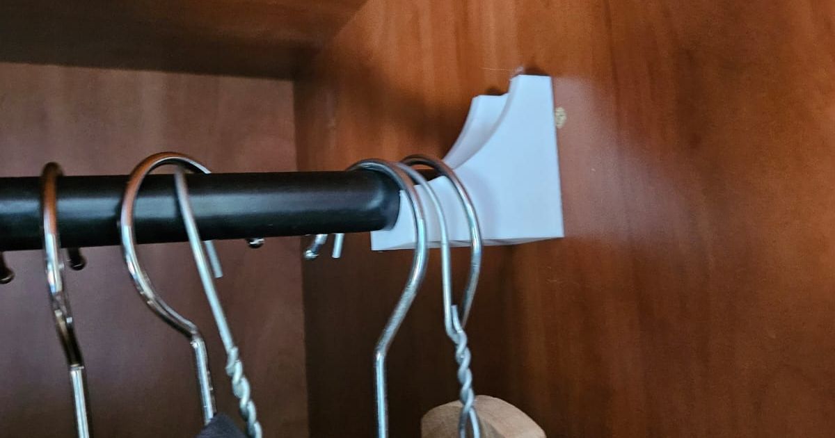 Wardrobe Bar Support by Antonio Scopelliti Download free STL model