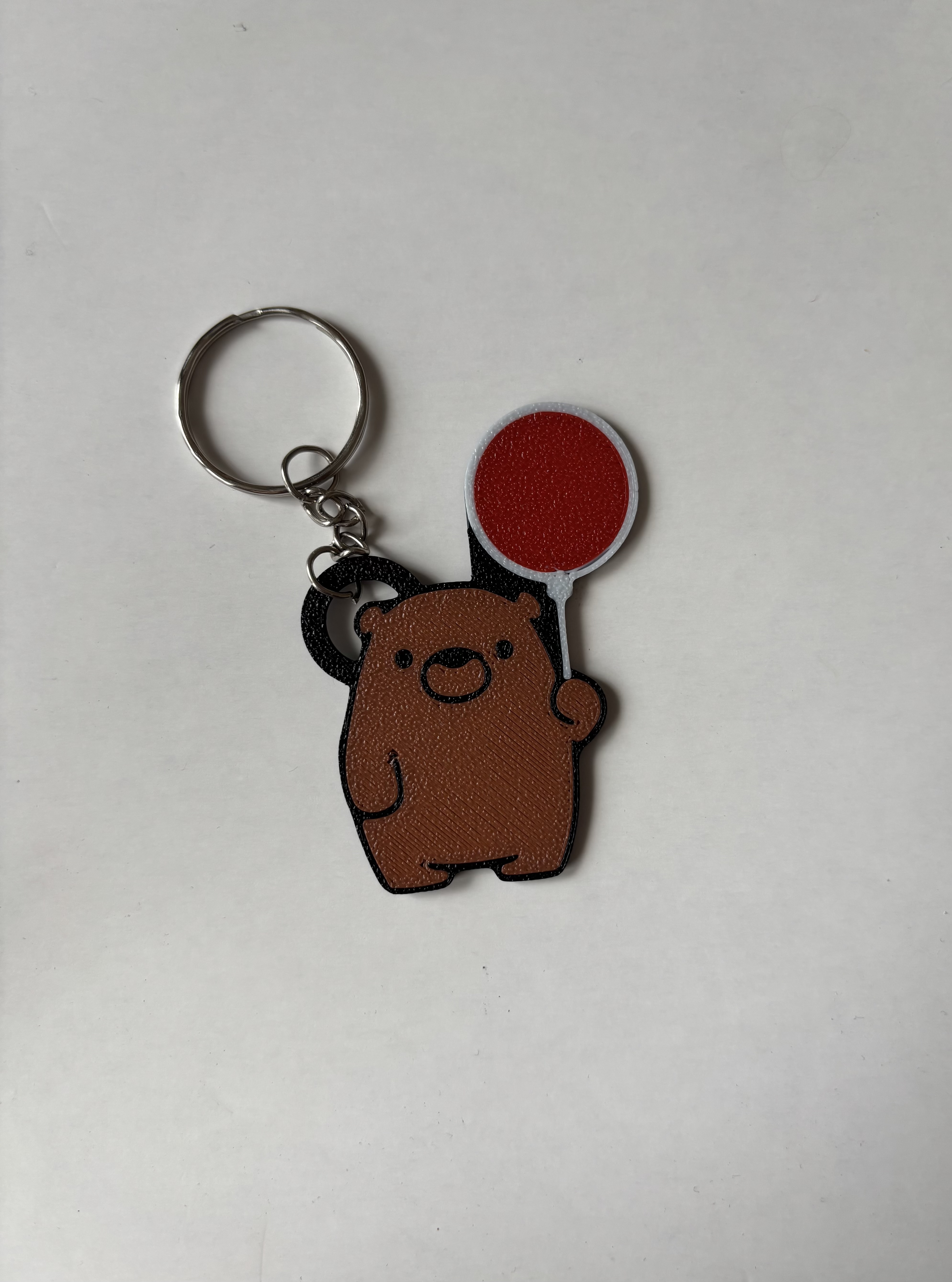 Bear with balloon keychain