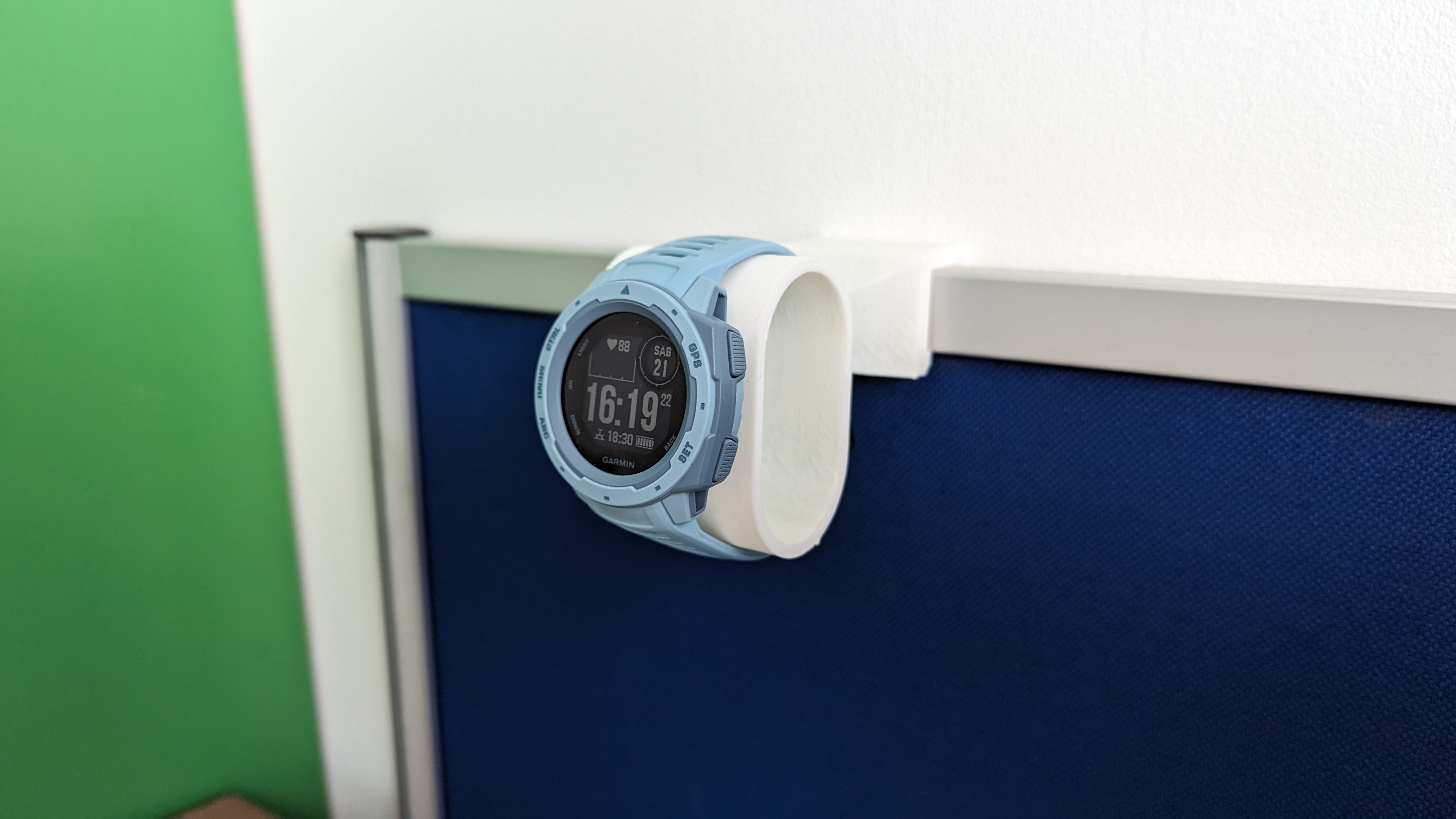 Watch hanger for desk divider
