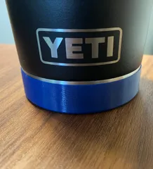 Tumbler Yeti Rubber Bottom No Support Needed Large and Medium by TheTexMech, Download free STL model