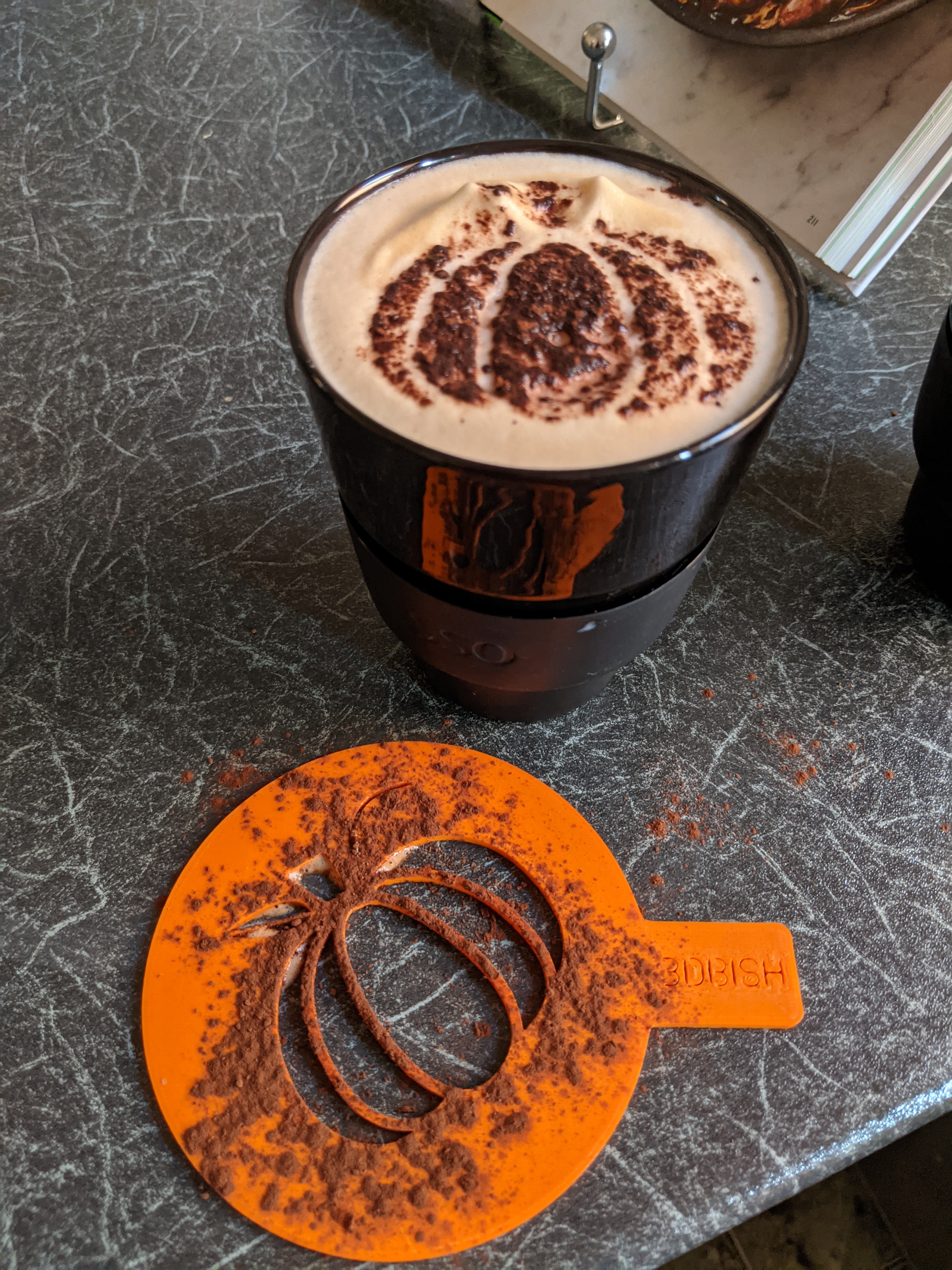 Pumpkin Coffee Art Stencil