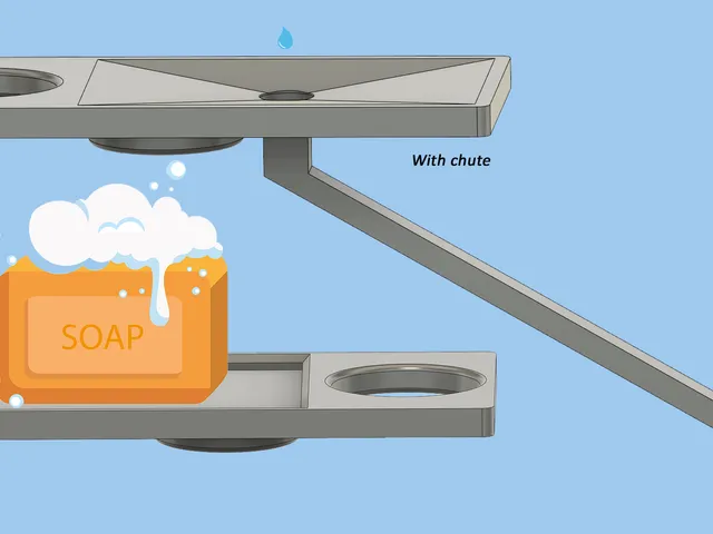 Soap & glass holder add-on for old holder (parametric)