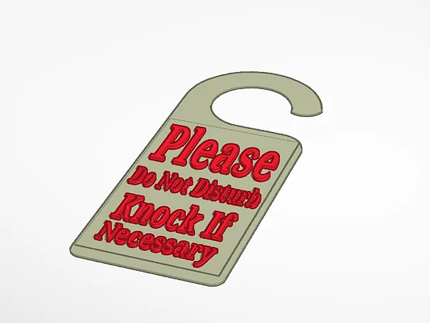 Do Not Disturb Door Hanger