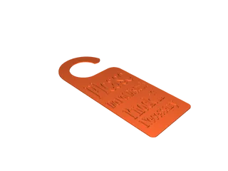 Do Not Disturb Door Hanger by Anthony's 3D Printing | Download free STL ...