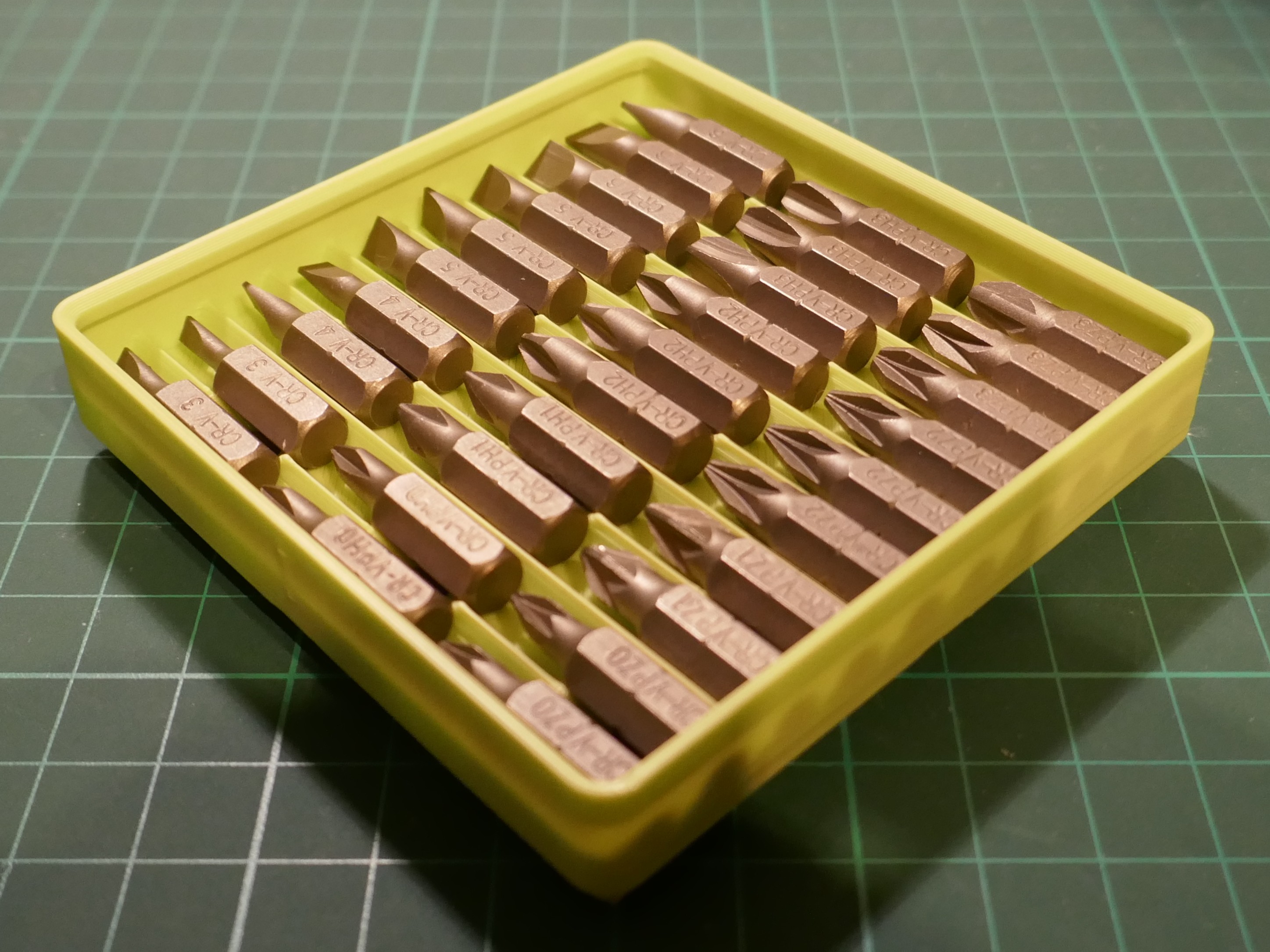 Gridfinity magnetic hex bits holder