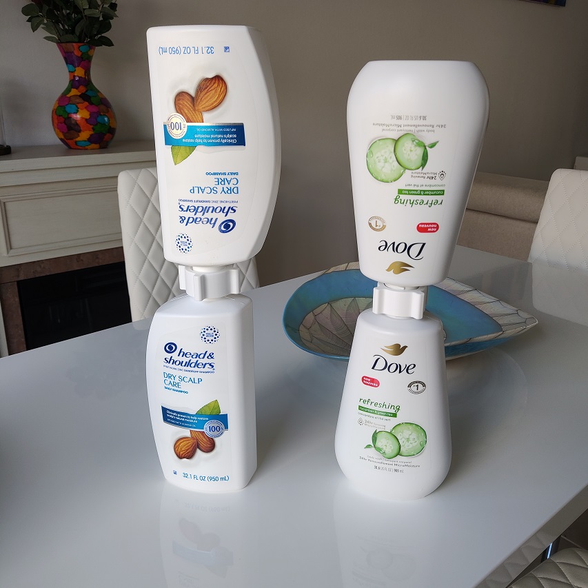 Body Wash/Shampoo Bottle Connector Cap