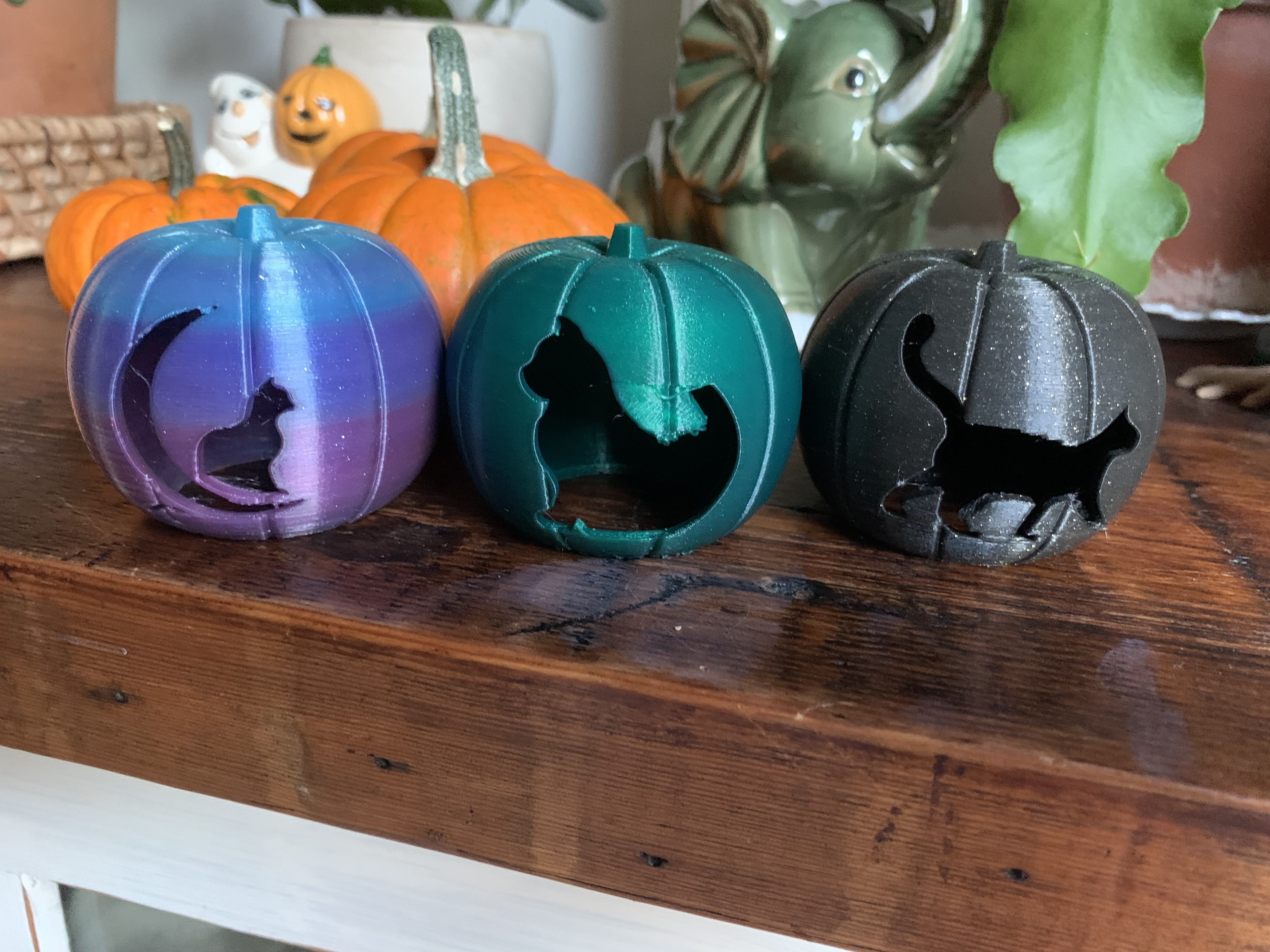 Cat Jack-O-Lanterns Tea Candle