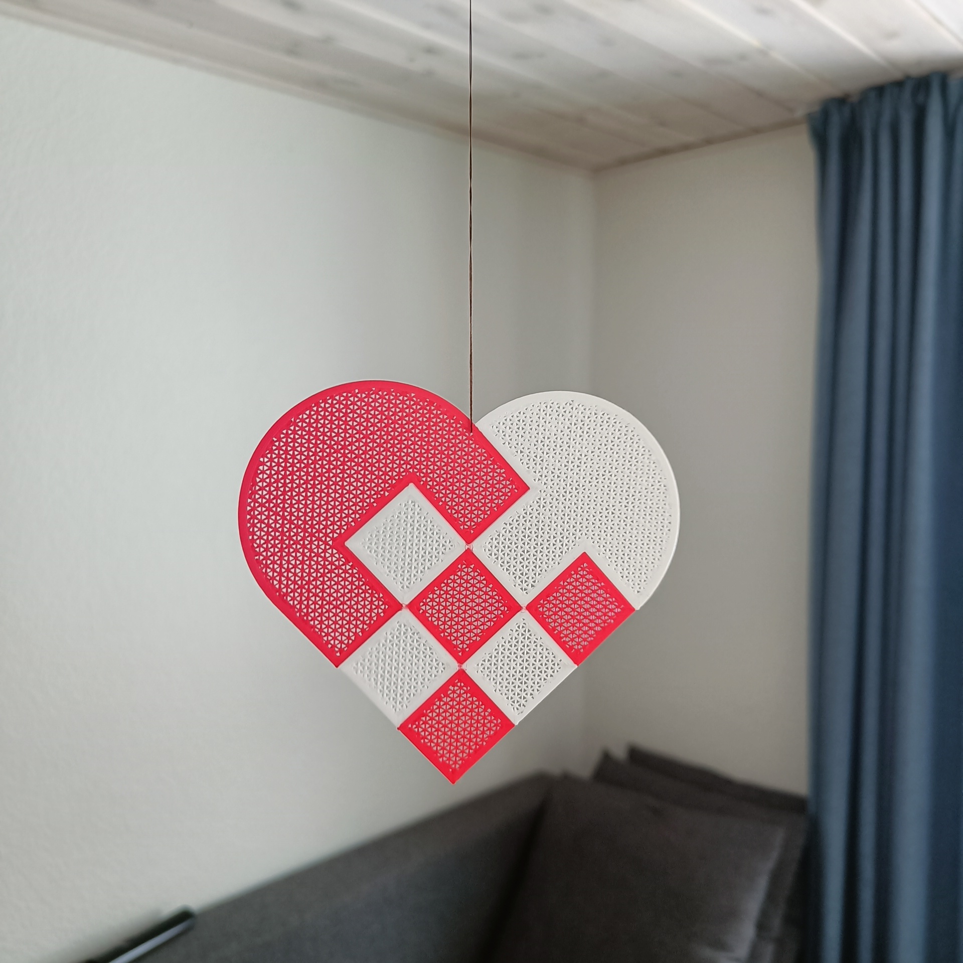 Multicolored christmas heart