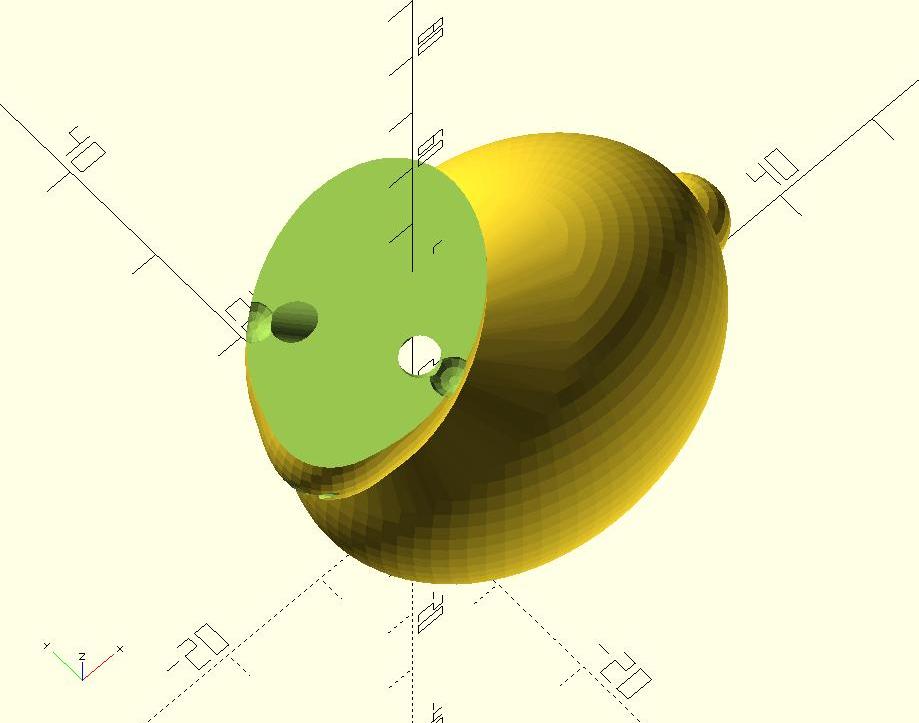 Creepy Bunny with red 3mm LED eyes (parametric for Openscad Customizer ...