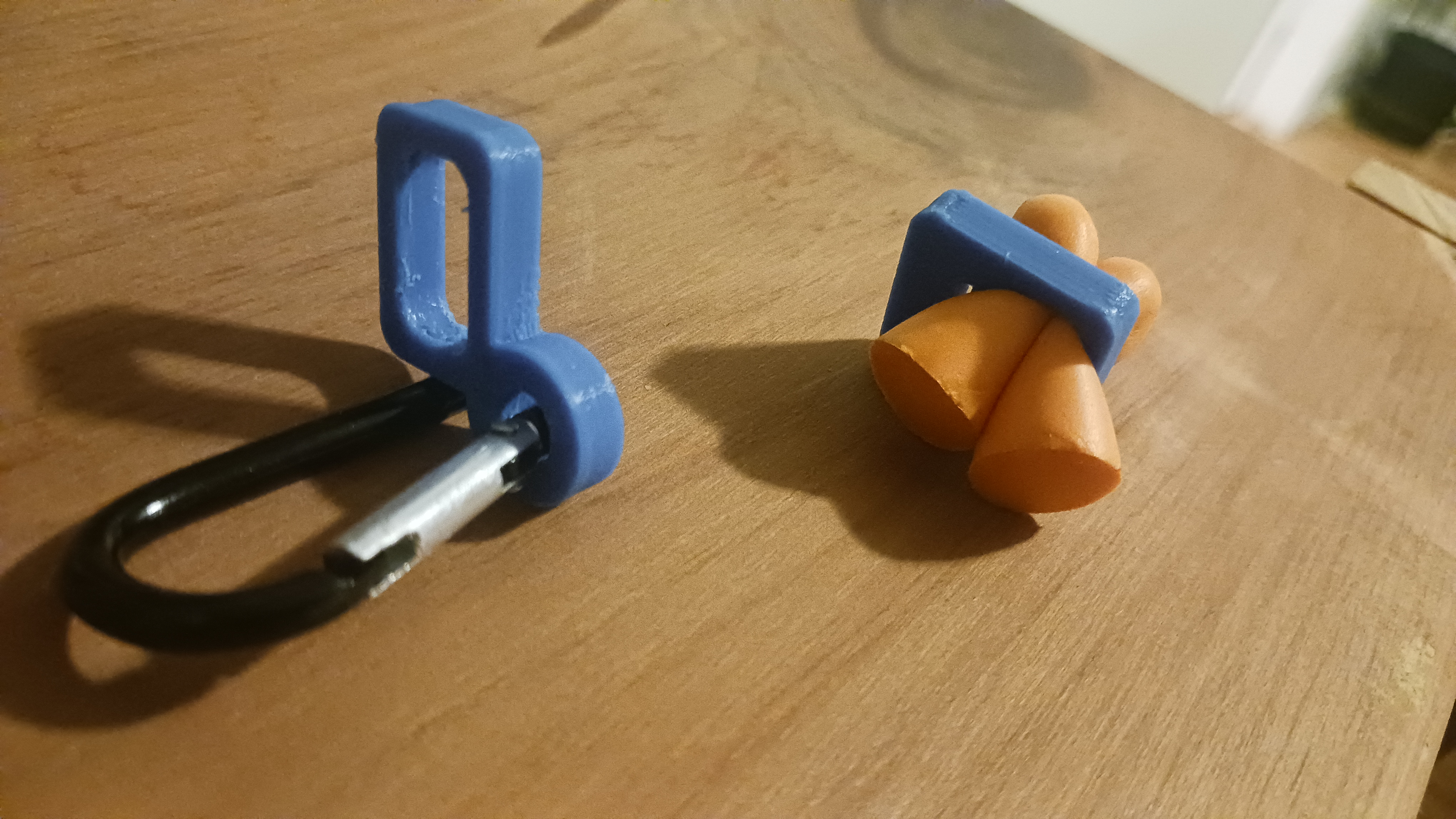 earplugs holders- t shirt & carabinier versions