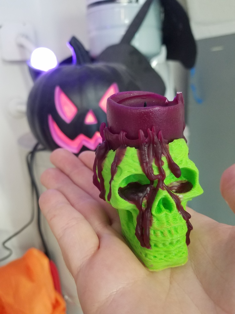 Celtic Skull Candle Holder