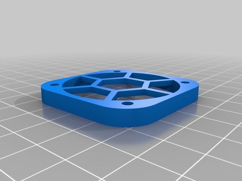 40mm Fan shroud. Tappable for 3m screws. hex window