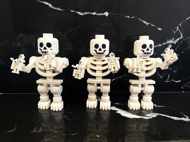 Single Plate Print LEGO Skeleton (4:1) - Improved