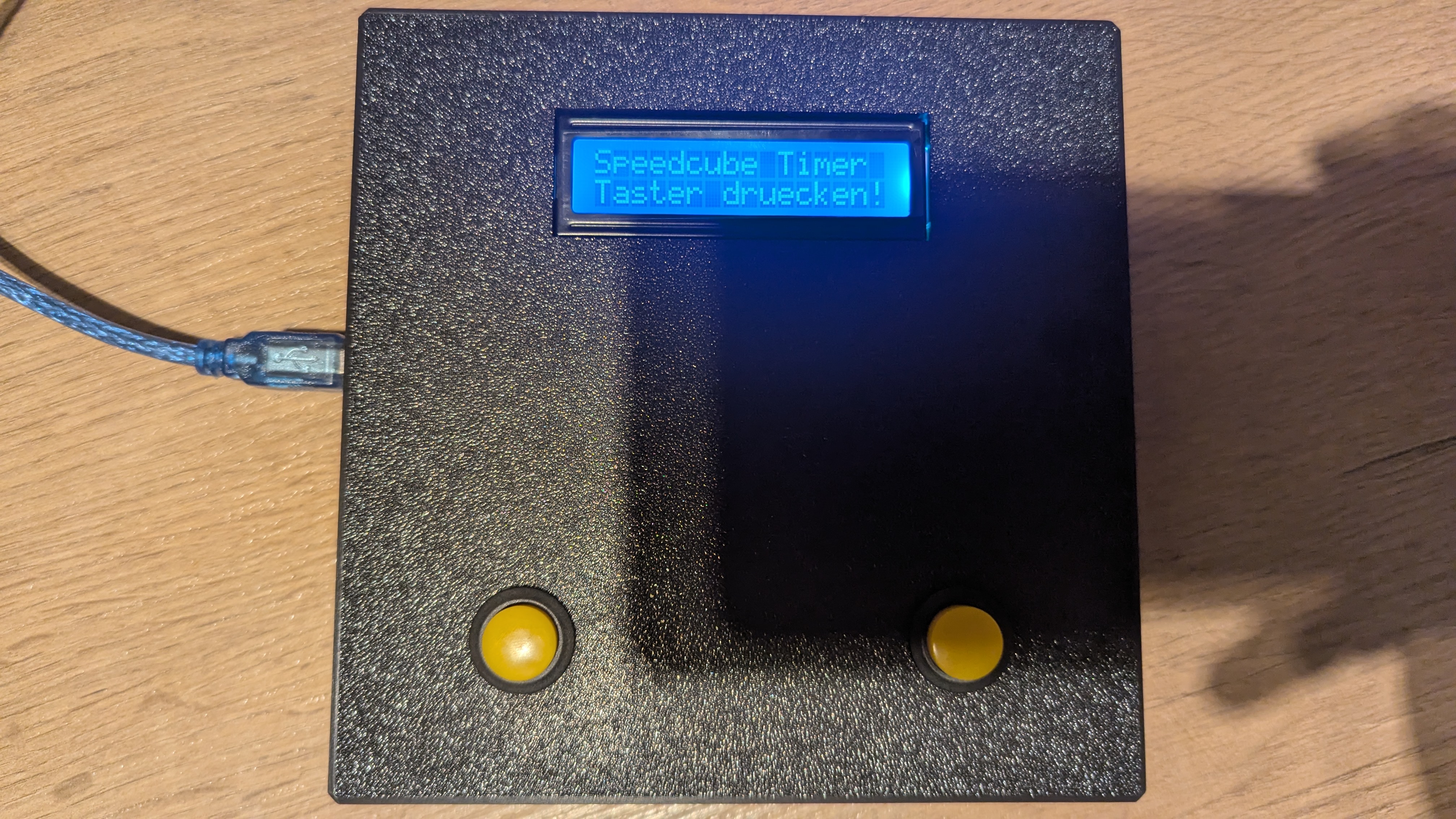 Speedcube-Timer: Case for a Arduino/Elegoo Uno and LCD-Display and Buttons