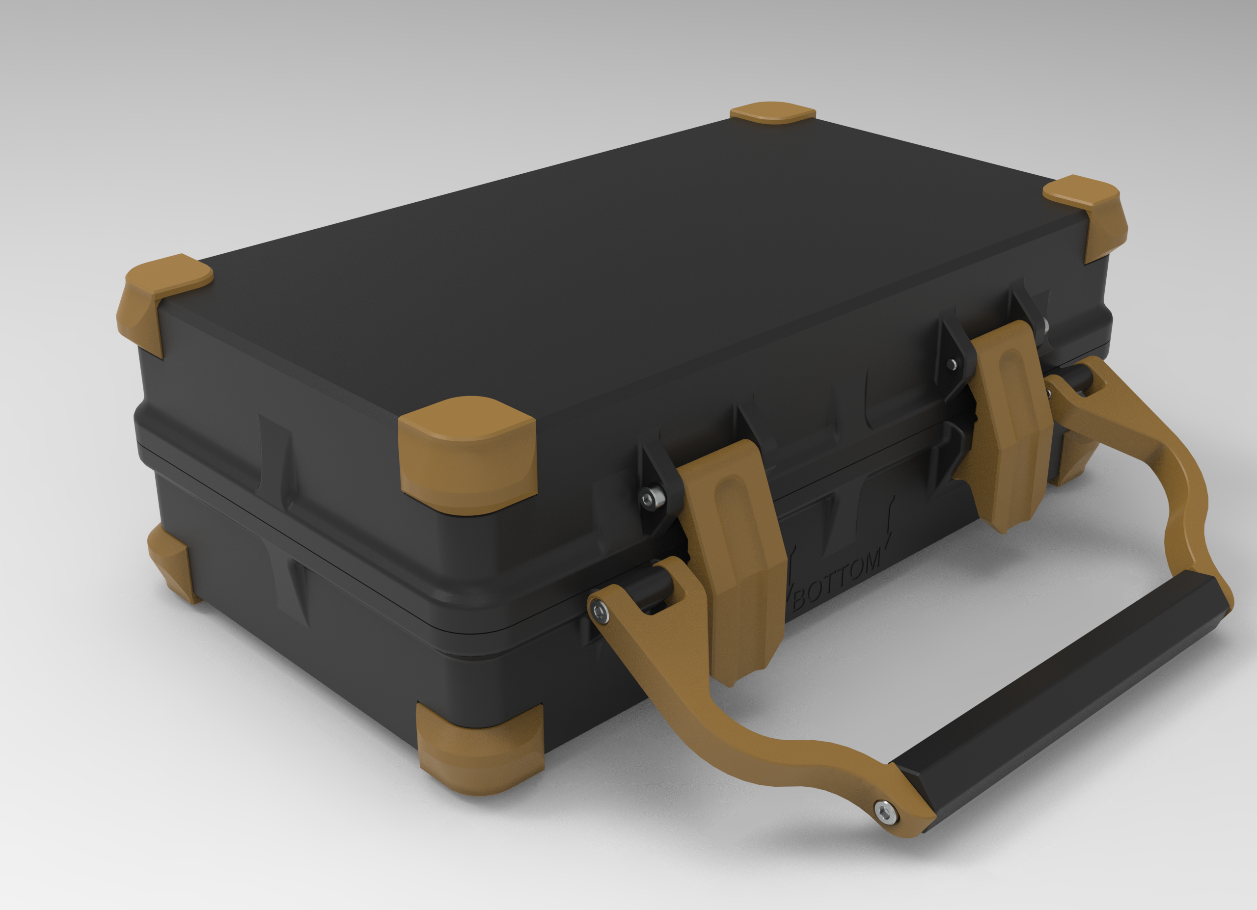 225 x 125 x 75mm Rugged Case with Handle