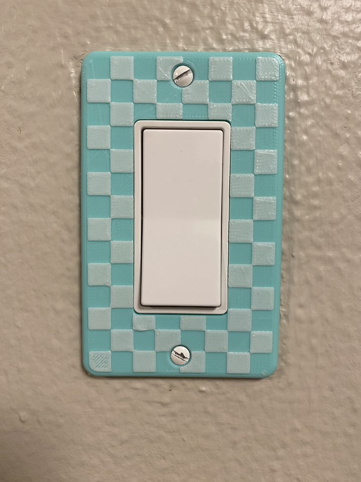 Light Switch Cover Checkerboard