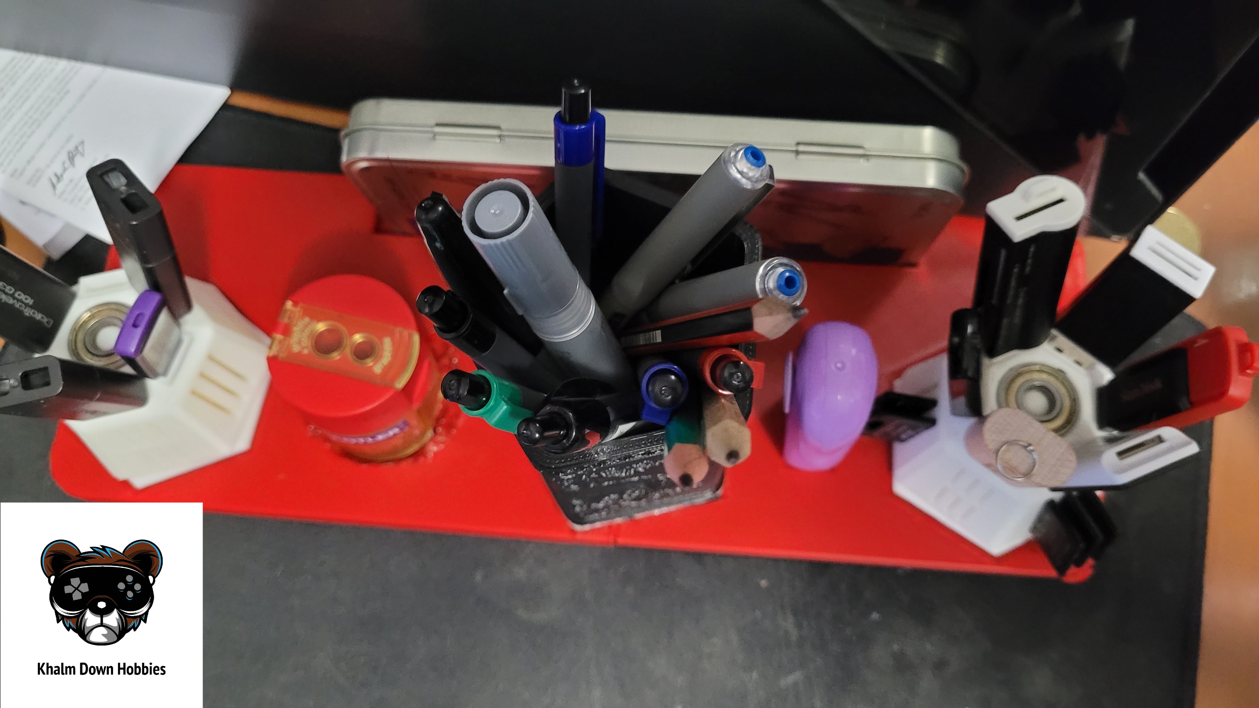 Desk Organiser by Khalm Down Hobbies Download free STL