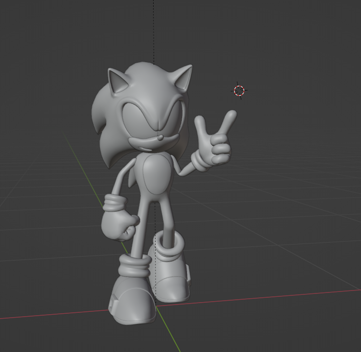 Sonic from Frontiers with Chaos Emerald