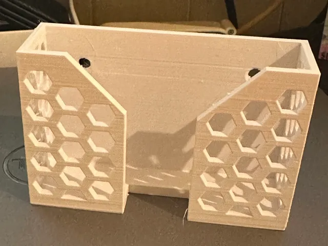 Phone holder wall mounted with screw holes