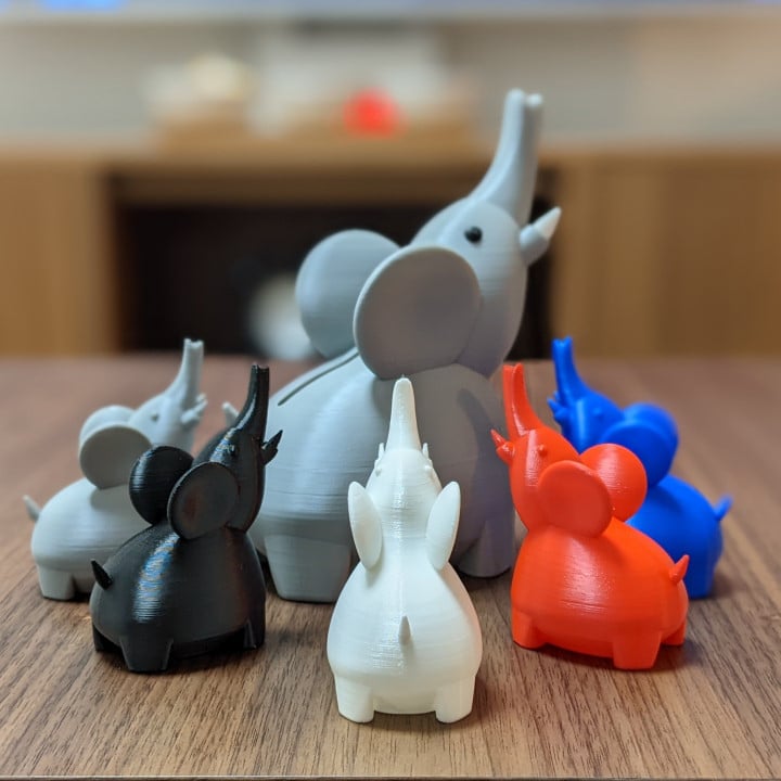 Cute Elephant by M-Factory | Download free STL model | Printables.com