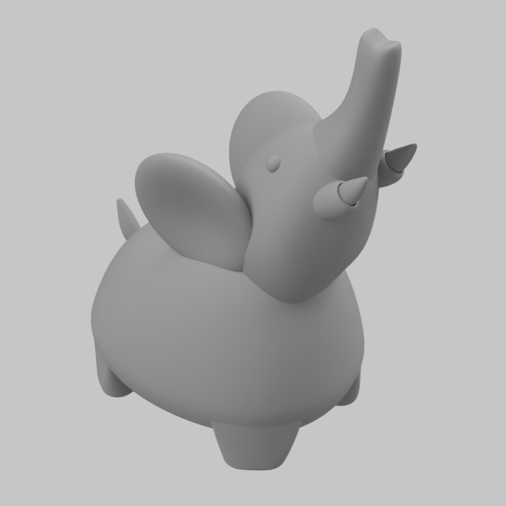 Miniatura 3 do modelo 3D Cute Elephant