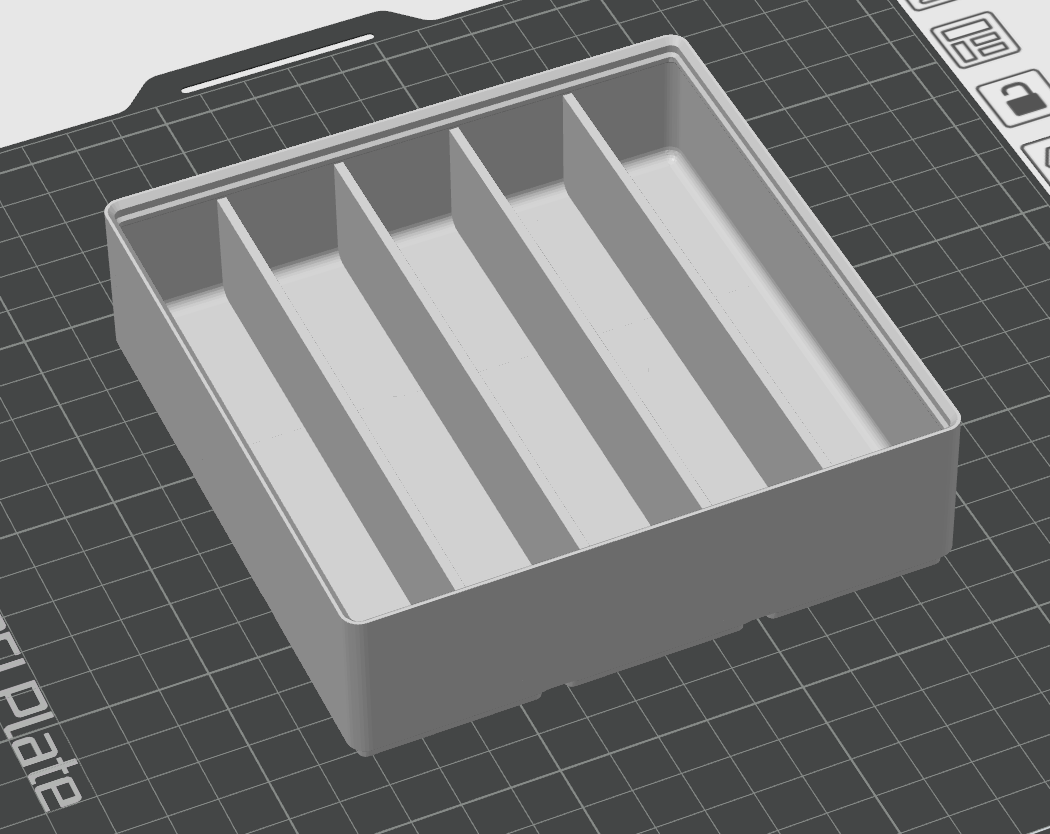Gridfinity 3 x 3 with 5 slots by morris download free stl model