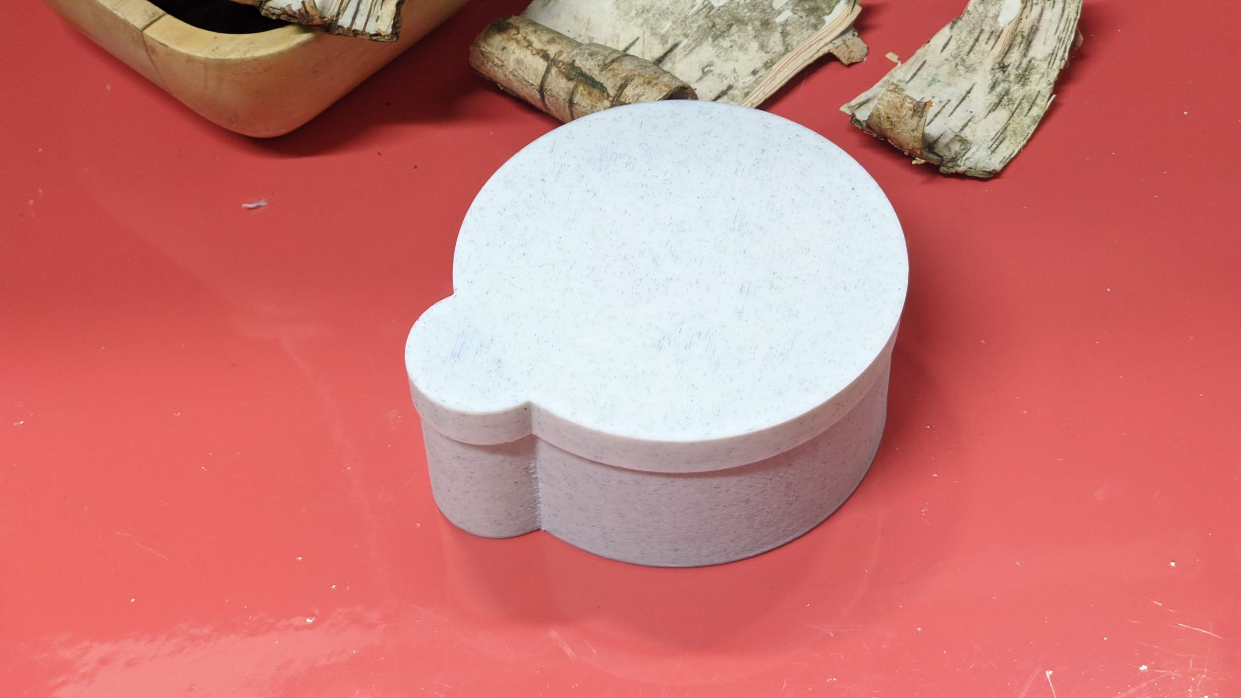 Round box and cap for 75mm diameter polishing discs