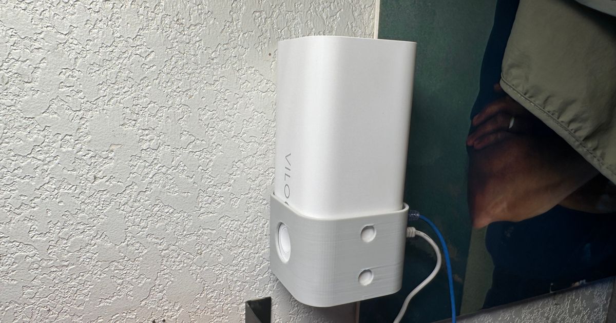 Vilo Router wall mount by Okietronics | Download free STL model ...