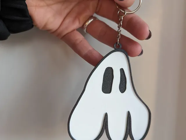 Halloween Doodle Ghost Keychain
