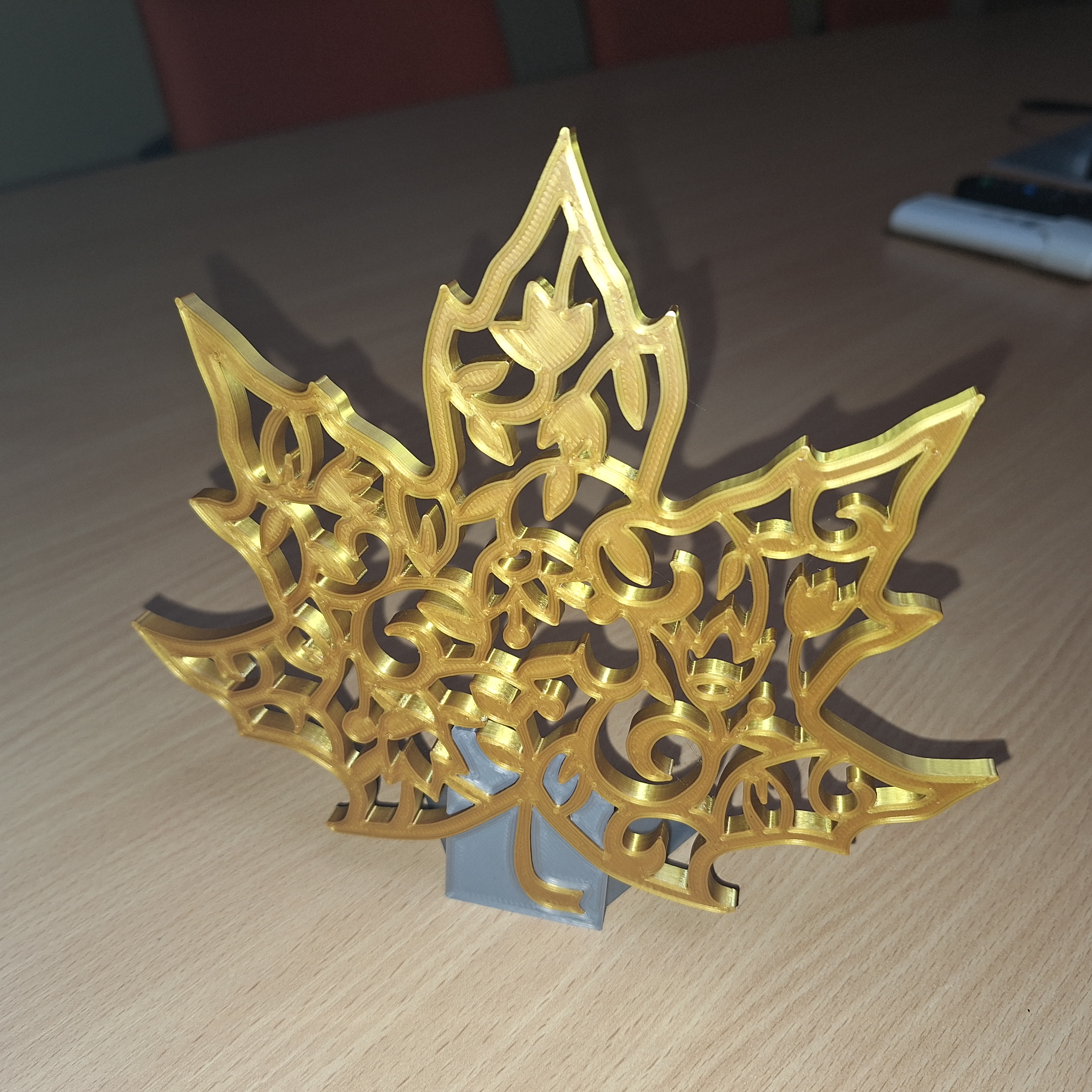 Maple Leaf With A Stand