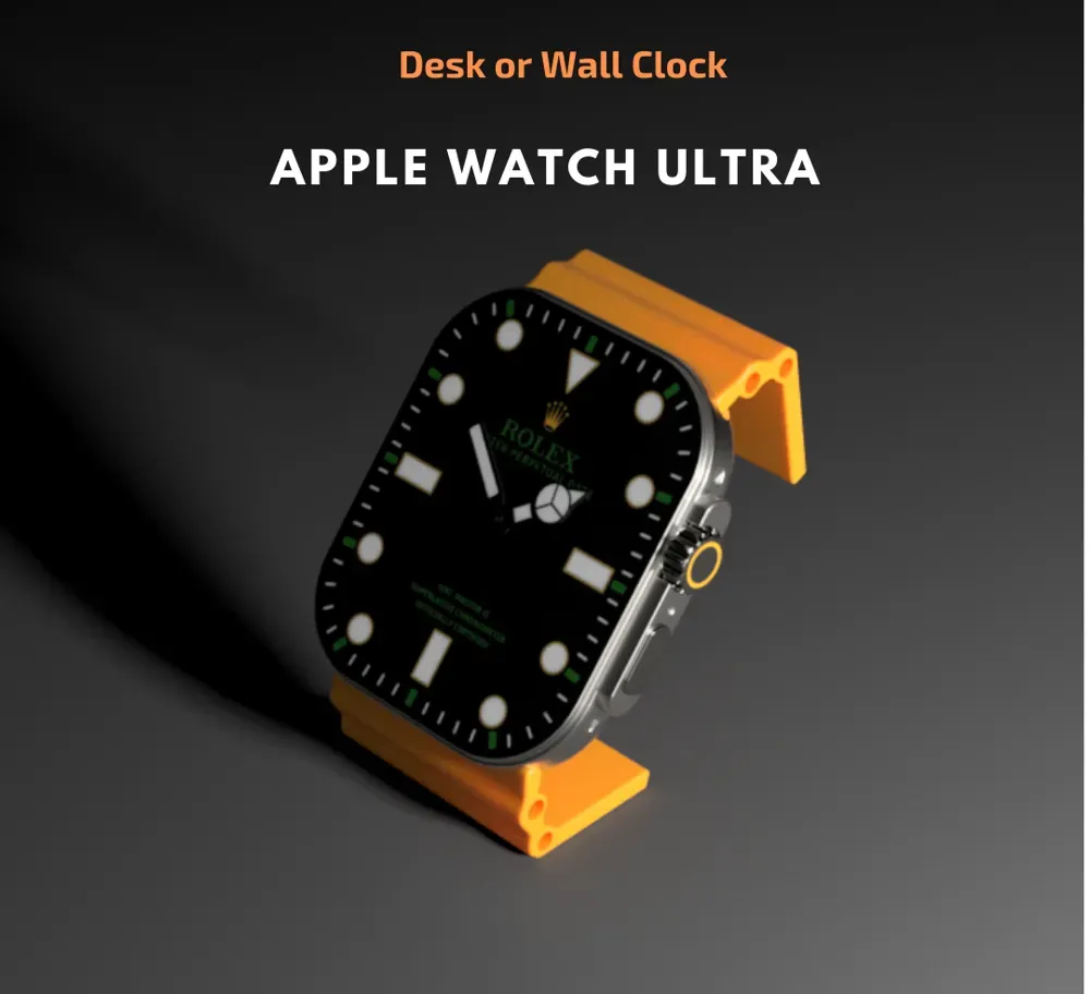 Apple Watch Ultra - Desk or Wall Clock by 3D Paint Lab | Download